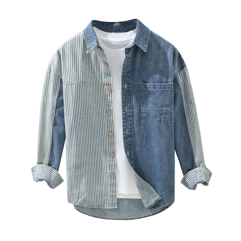 SplitStitch Denim Shirt