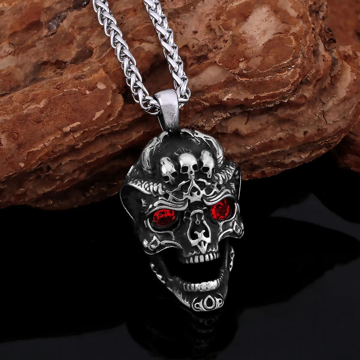 Crimson Skull Pendant
