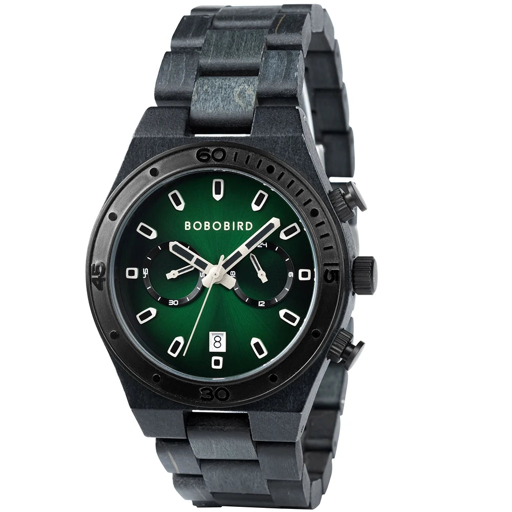 Emerald Timber Timepiece