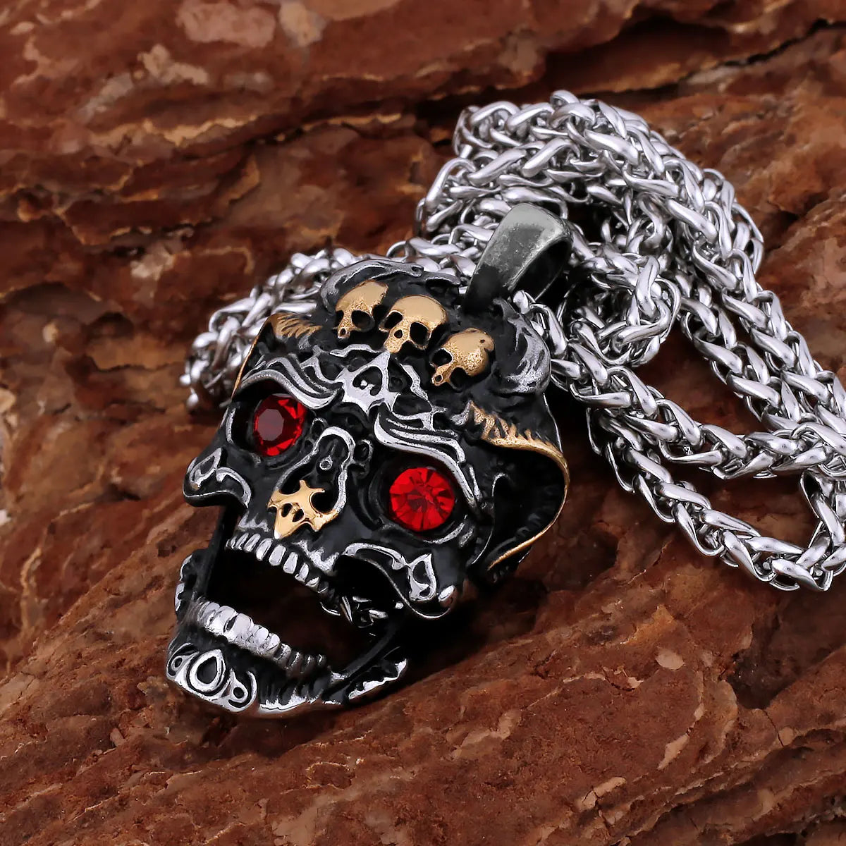 Crimson Skull Pendant