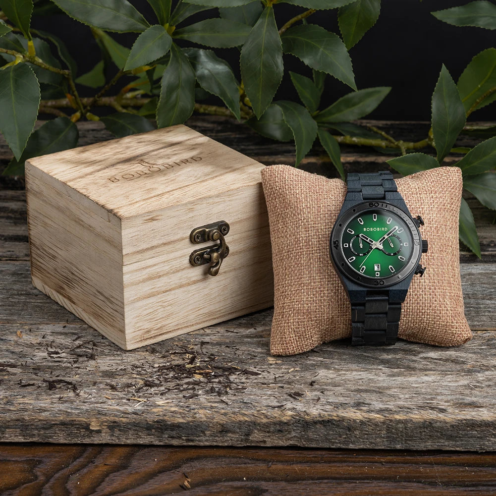 Emerald Timber Timepiece