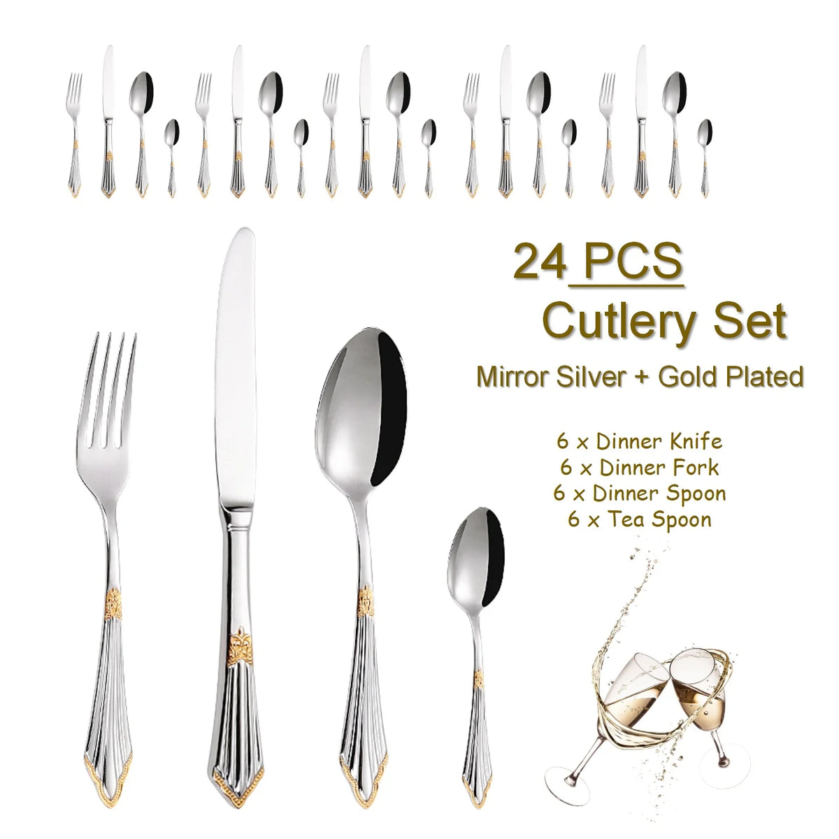 Ergonomic Gold Flatware