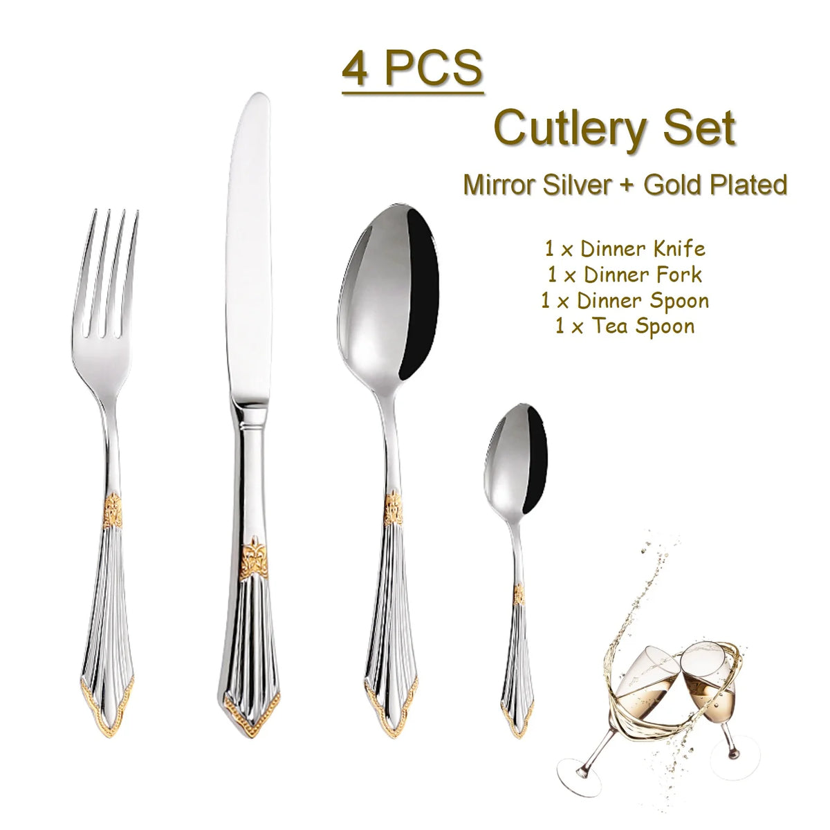 Ergonomic Gold Flatware