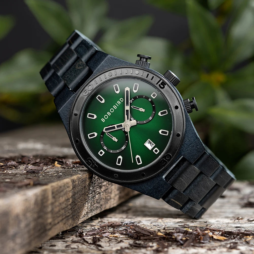 Emerald Timber Timepiece