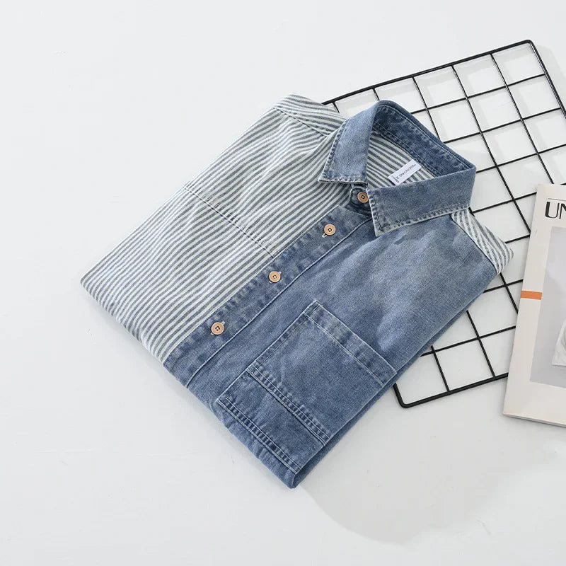 SplitStitch Denim Shirt
