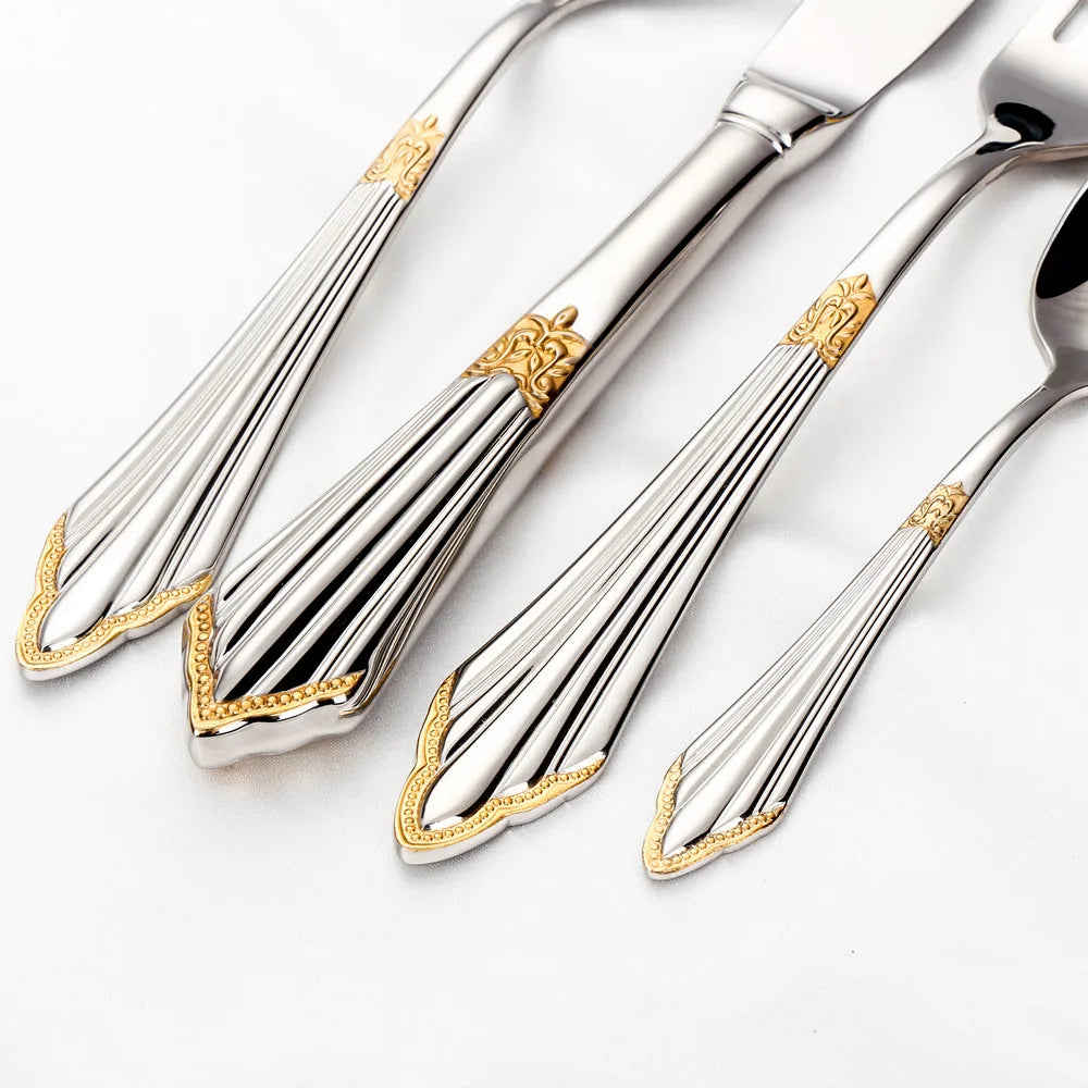 Ergonomic Gold Flatware