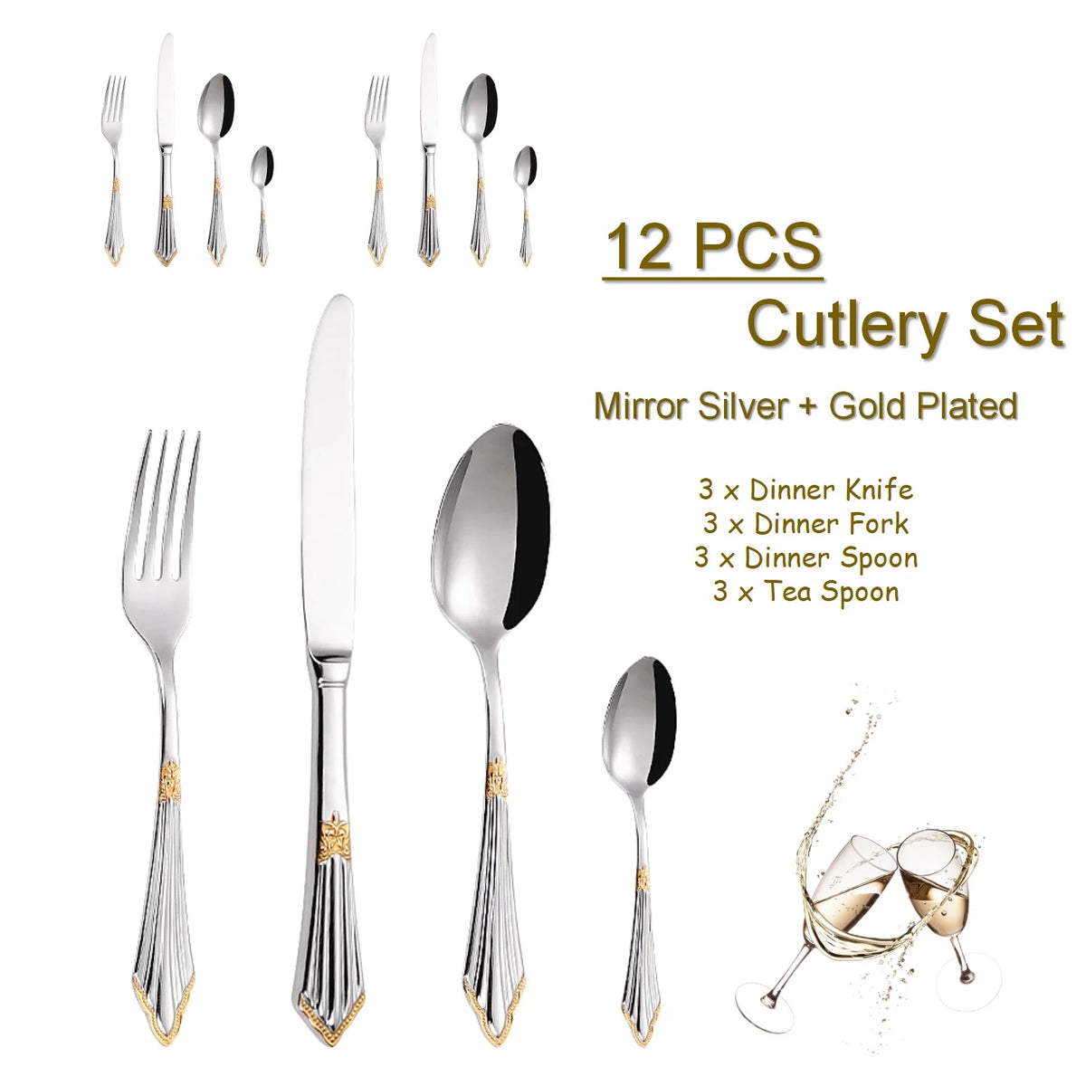 Ergonomic Gold Flatware