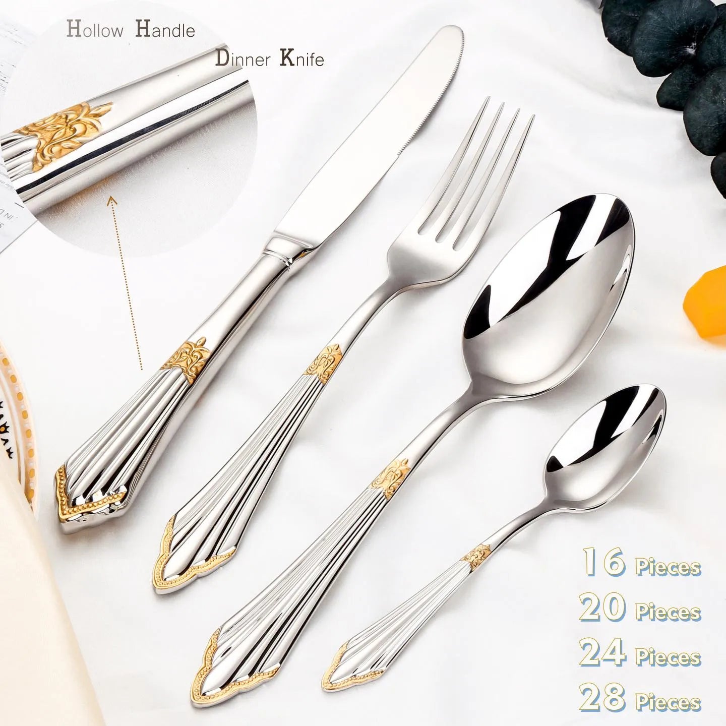 Ergonomic Gold Flatware
