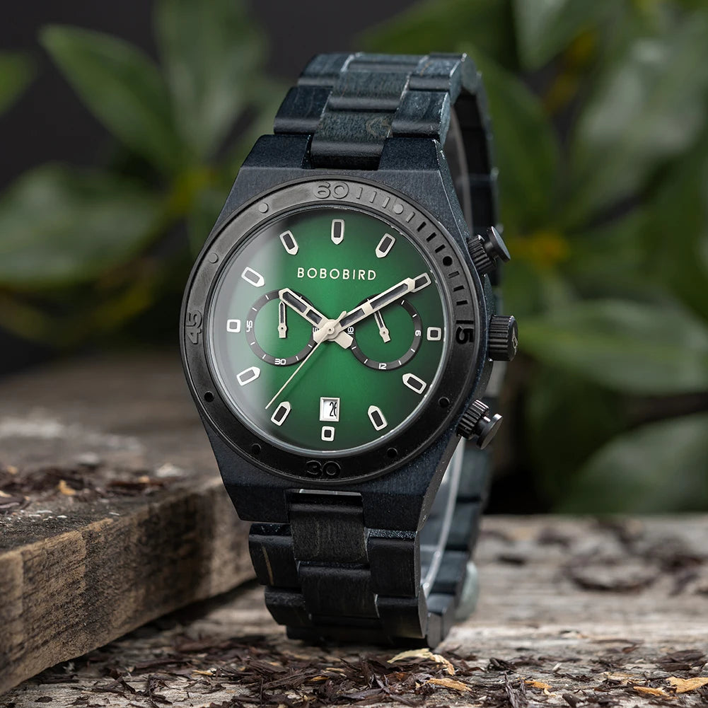 Emerald Timber Timepiece