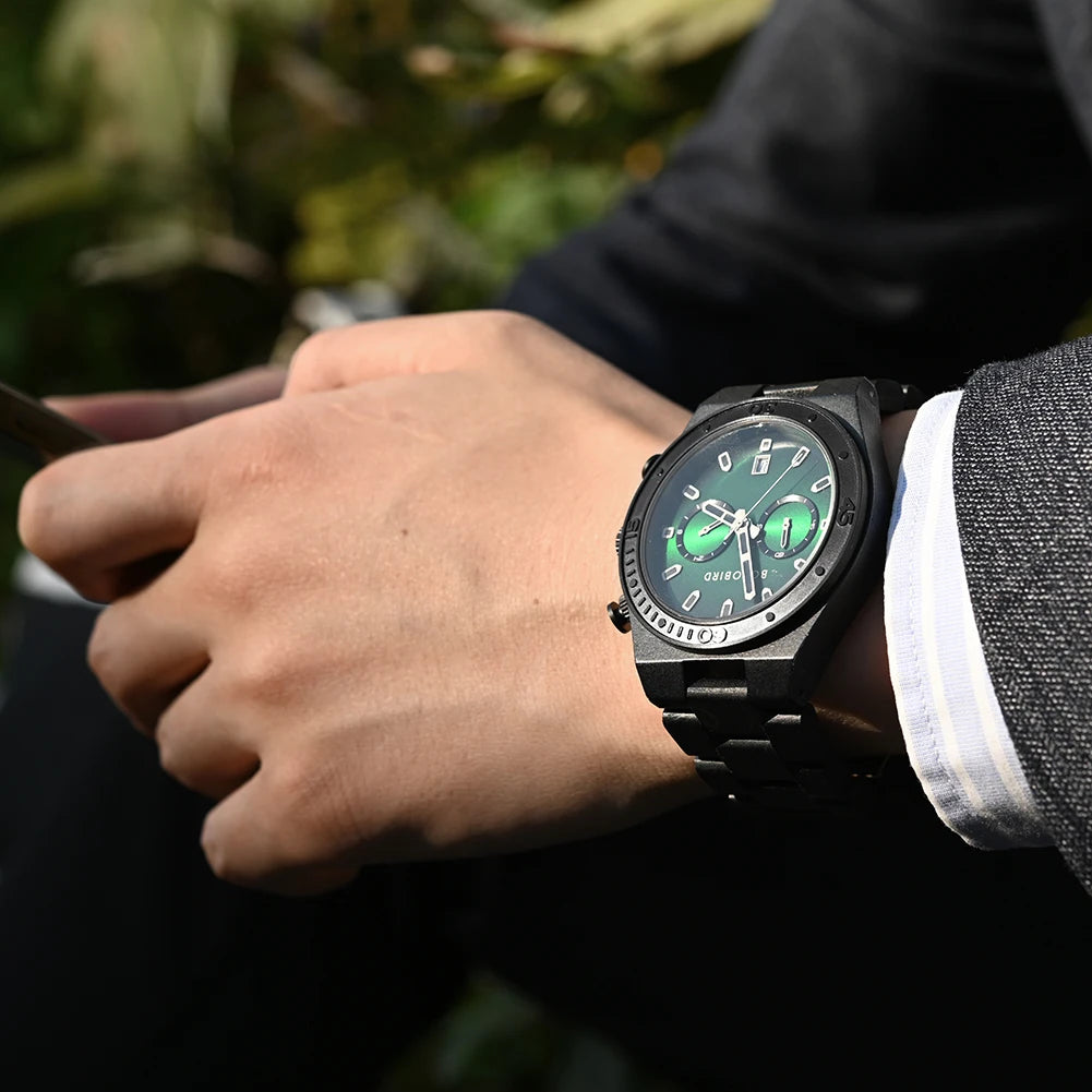 Emerald Timber Timepiece