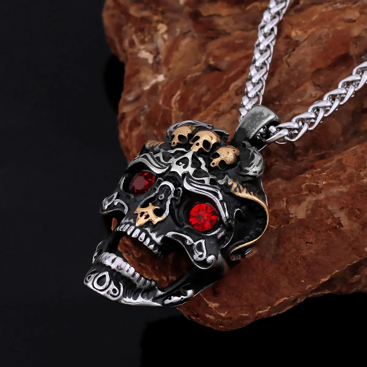Crimson Skull Pendant