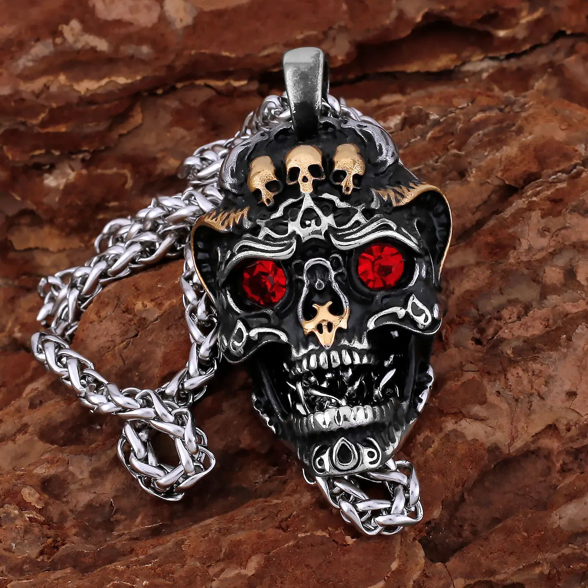 Crimson Skull Pendant