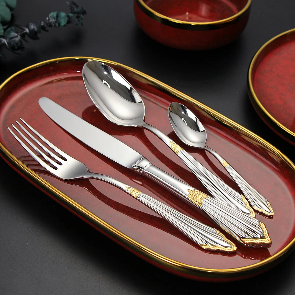 Ergonomic Gold Flatware