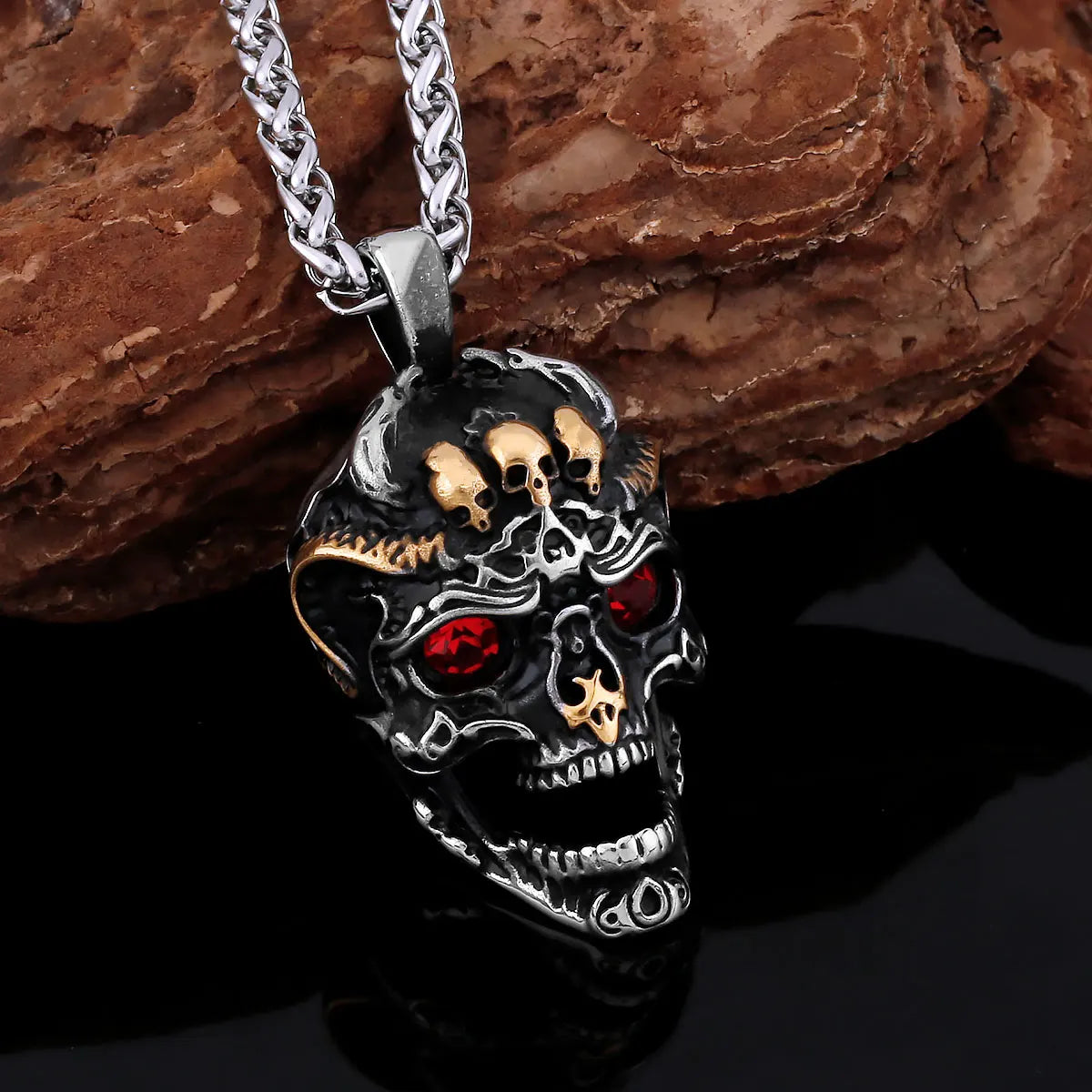 Crimson Skull Pendant