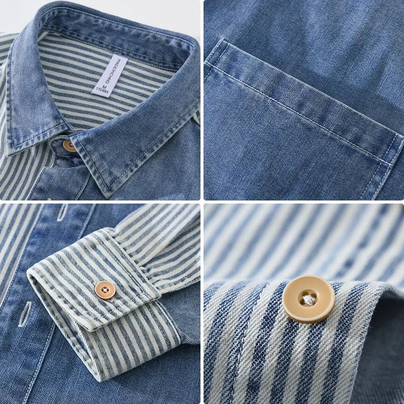 SplitStitch Denim Shirt